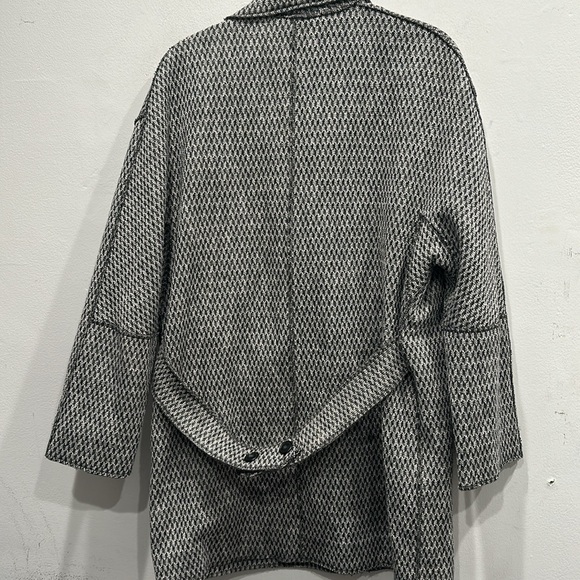 SWILDENS XXX 100% cotton button up coat jacket black and gray size 2 or medium - Picture 2 of 7